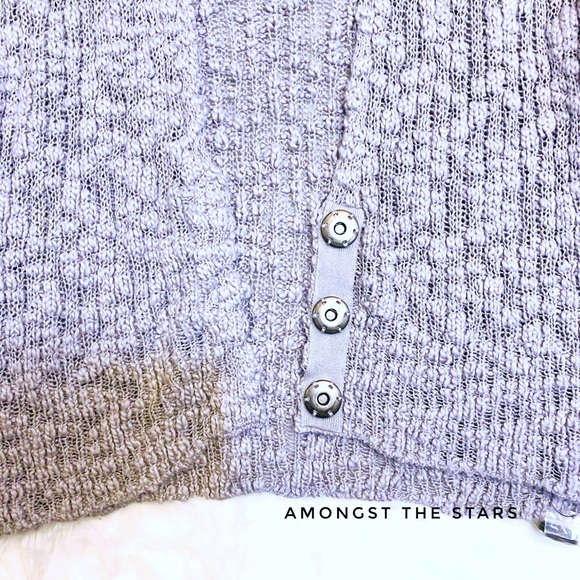 Free People Fun Times Grey Chunky Cardigan - Picture 7 of 8